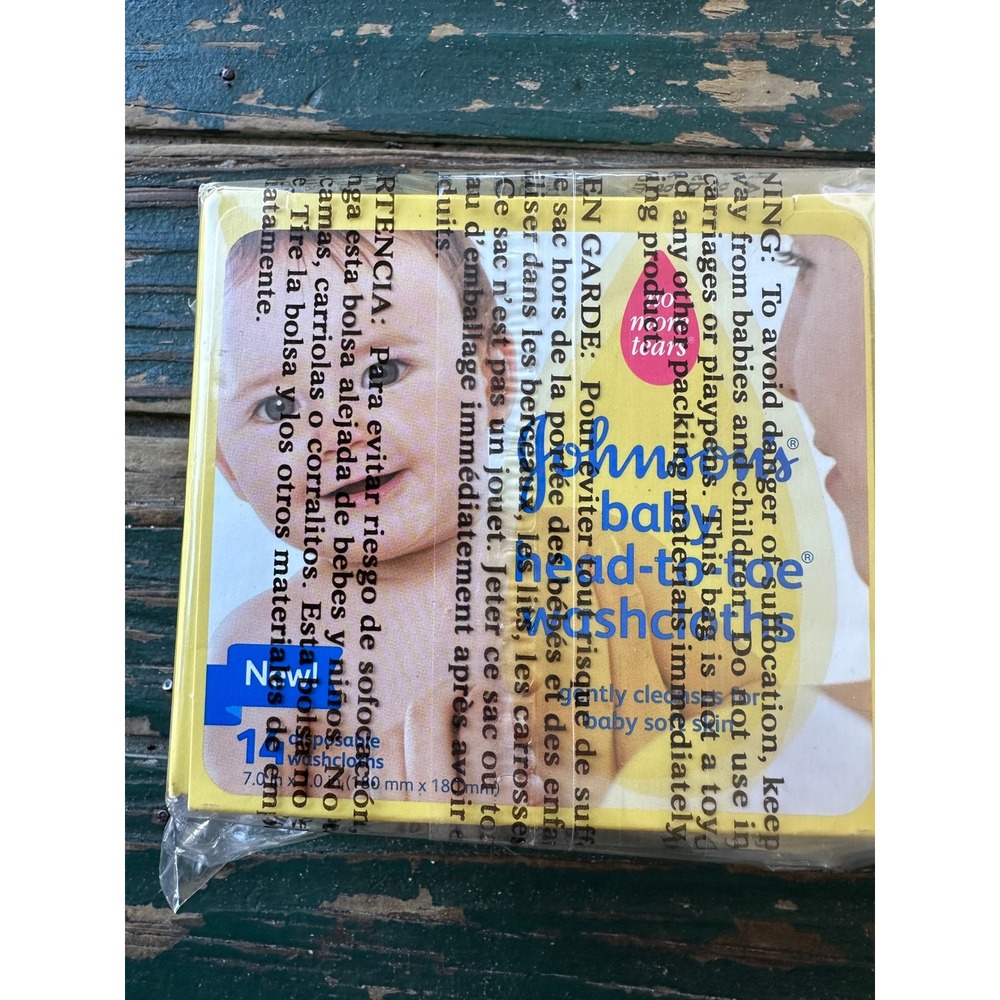 Johnsons Baby Head-to-Toe Washcloths 14ct Disposable No More Tears A3311